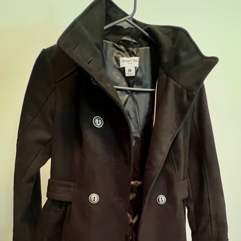 BLACK COAT (Celebrity Pink) — Perfect condition!